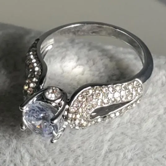 alice Rings R337 Silver Multi Rhinestone Ring