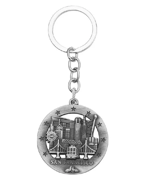 AZ736 Silver San Francisco Keychain alice Rings