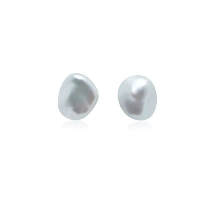 Baroque Pearl Stud Earrings WE00591 Stone Pearly Lustre Earrings