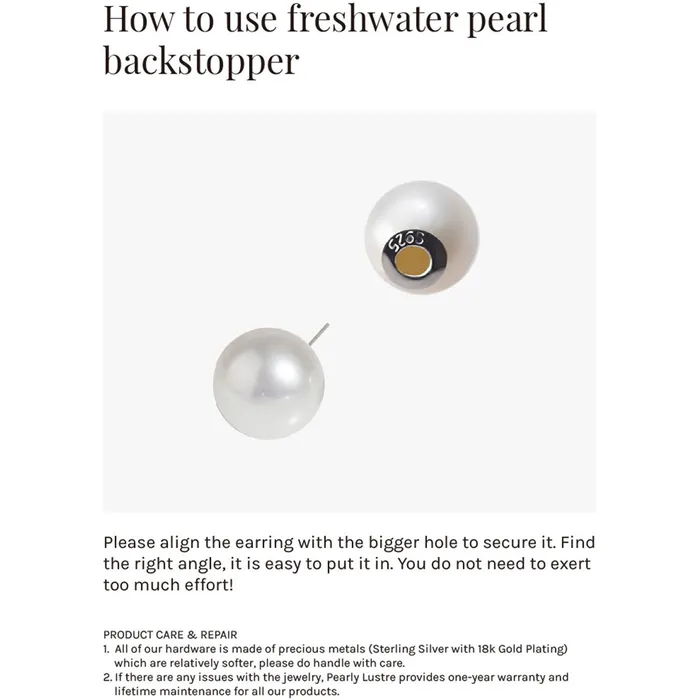 Baroque Pearl Stud Earrings WE00591 Stone Pearly Lustre Earrings