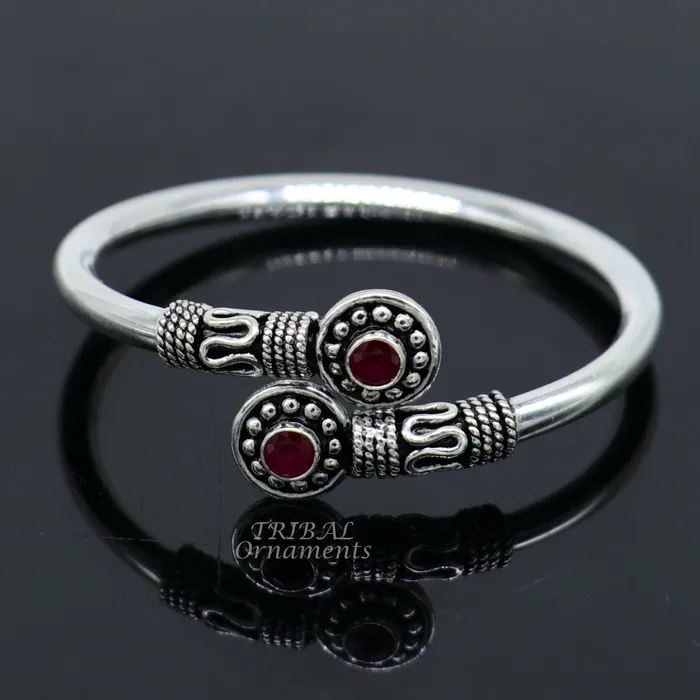 Bracelets 925 sterling silver handmade plain shiny baby bangle bracelet kada excellent gifting kids bracelet stylish gifting kada nsk532 TRIBAL ORNAMENTS