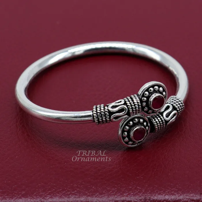 Bracelets 925 sterling silver handmade plain shiny baby bangle bracelet kada excellent gifting kids bracelet stylish gifting kada nsk532 TRIBAL ORNAMENTS