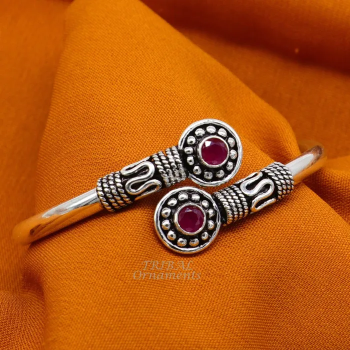 Bracelets 925 sterling silver handmade plain shiny baby bangle bracelet kada excellent gifting kids bracelet stylish gifting kada nsk532 TRIBAL ORNAMENTS