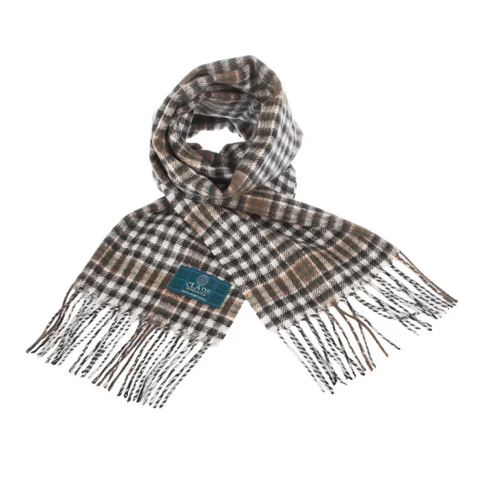 Gold Brothers Earrings Lambswool Scottish Tartan Clan Scarf ABERCROMBIEFLETCHER