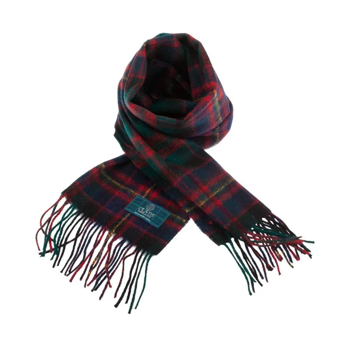 Gold Brothers Earrings Lambswool Scottish Tartan Clan Scarf ABERCROMBIEFLETCHER