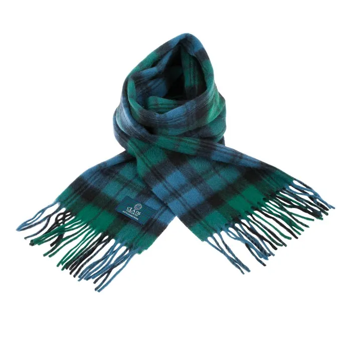 Gold Brothers Earrings Lambswool Scottish Tartan Clan Scarf ABERCROMBIEFLETCHER