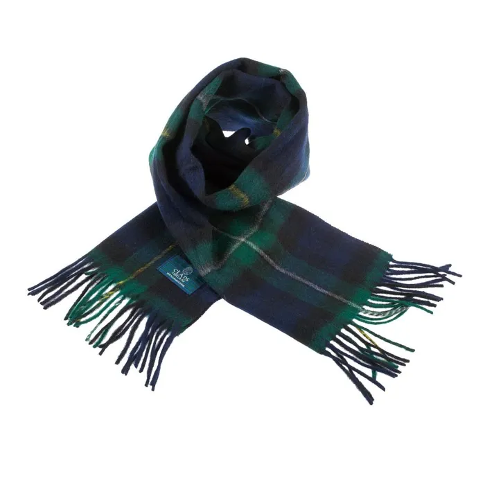 Gold Brothers Earrings Lambswool Scottish Tartan Clan Scarf ABERCROMBIEFLETCHER