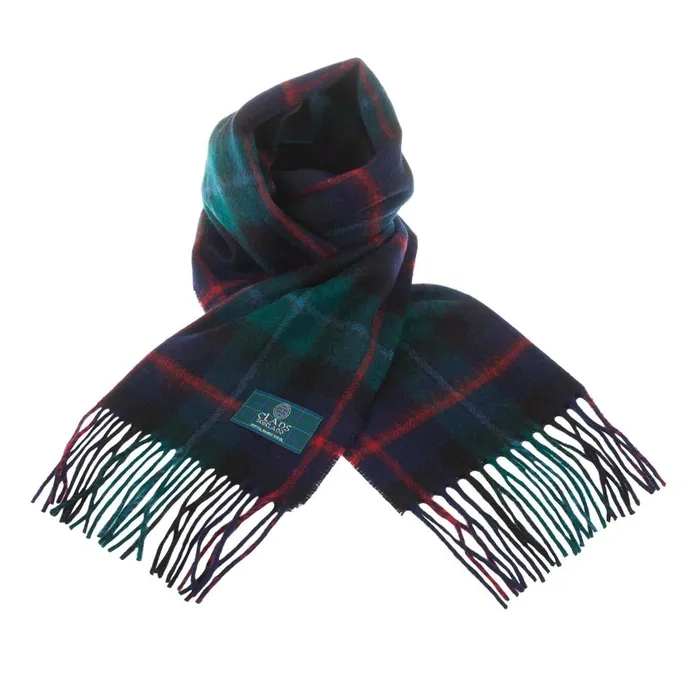 Gold Brothers Earrings Lambswool Scottish Tartan Clan Scarf ABERCROMBIEFLETCHER