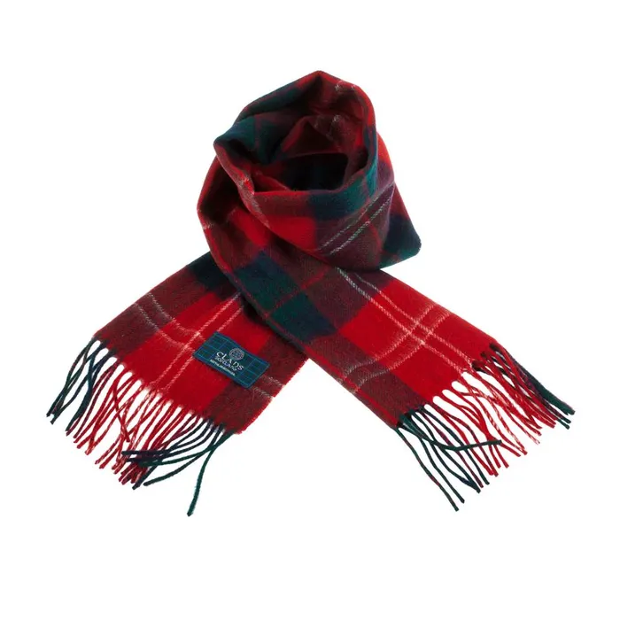 Gold Brothers Earrings Lambswool Scottish Tartan Clan Scarf ABERCROMBIEFLETCHER
