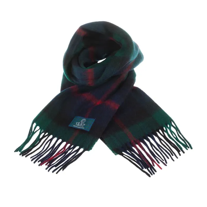 Gold Brothers Earrings Lambswool Scottish Tartan Clan Scarf ABERCROMBIEFLETCHER