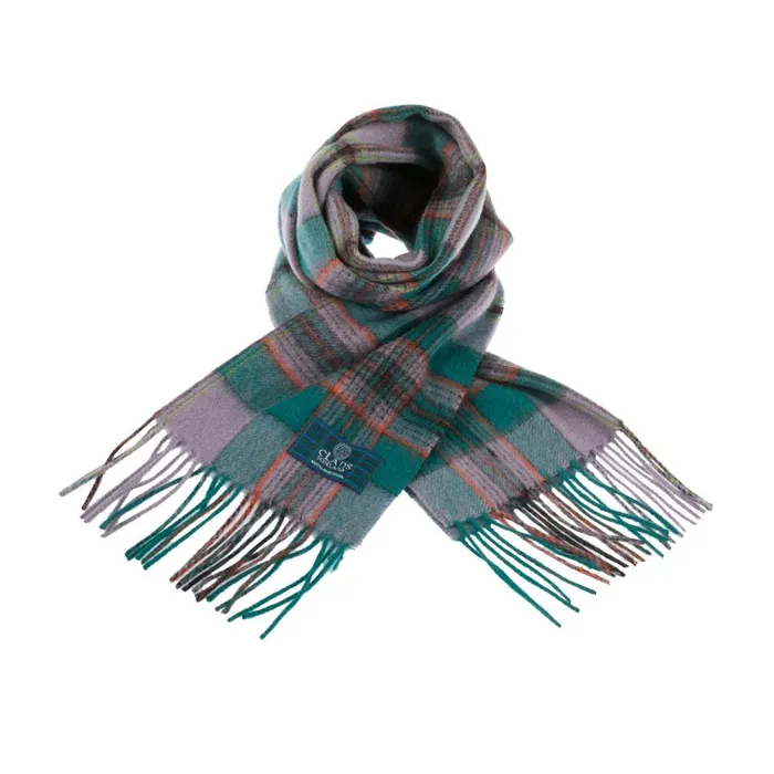 Gold Brothers Earrings Lambswool Scottish Tartan Clan Scarf ABERCROMBIEFLETCHER