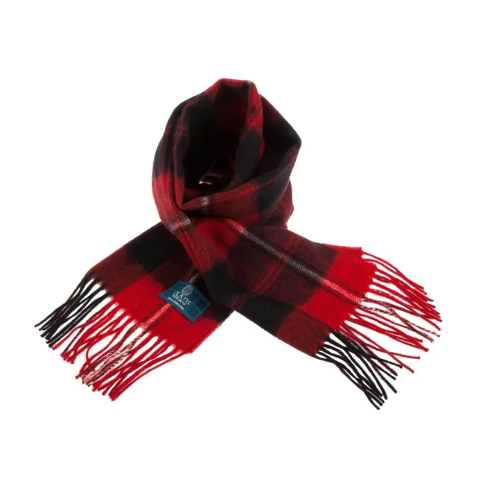Gold Brothers Earrings Lambswool Scottish Tartan Clan Scarf ABERCROMBIEFLETCHER