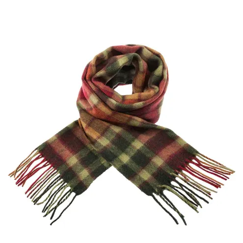Gold Brothers Earrings Lambswool Scottish Tartan Clan Scarf ABERCROMBIEFLETCHER