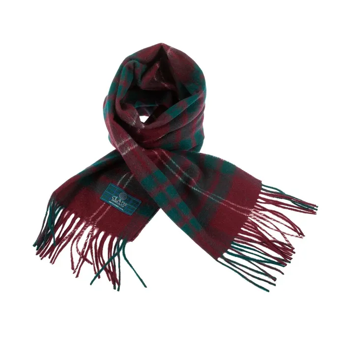 Gold Brothers Earrings Lambswool Scottish Tartan Clan Scarf ABERCROMBIEFLETCHER