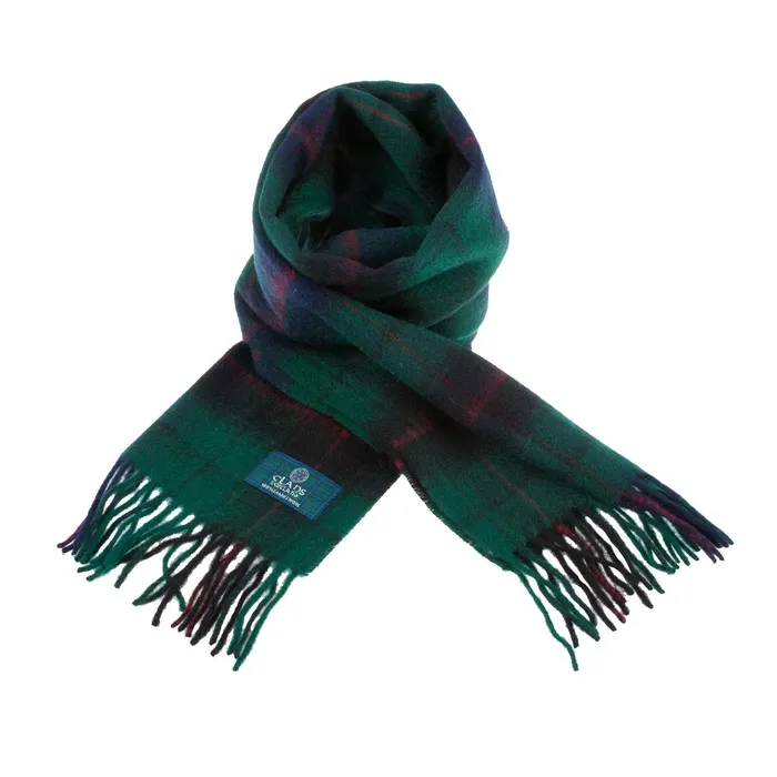 Gold Brothers Earrings Lambswool Scottish Tartan Clan Scarf ABERCROMBIEFLETCHER