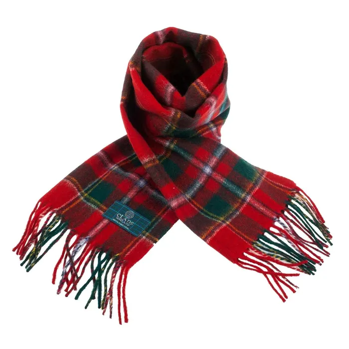 Gold Brothers Earrings Lambswool Scottish Tartan Clan Scarf ABERCROMBIEFLETCHER
