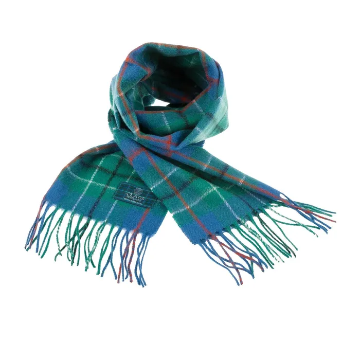 Gold Brothers Earrings Lambswool Scottish Tartan Clan Scarf ABERCROMBIEFLETCHER