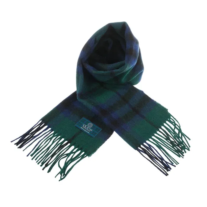 Gold Brothers Earrings Lambswool Scottish Tartan Clan Scarf ABERCROMBIEFLETCHER
