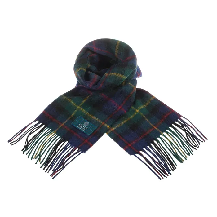 Gold Brothers Earrings Lambswool Scottish Tartan Clan Scarf ABERCROMBIEFLETCHER