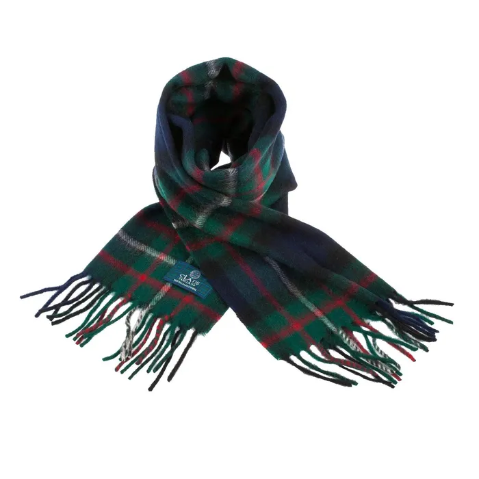 Gold Brothers Earrings Lambswool Scottish Tartan Clan Scarf ABERCROMBIEFLETCHER