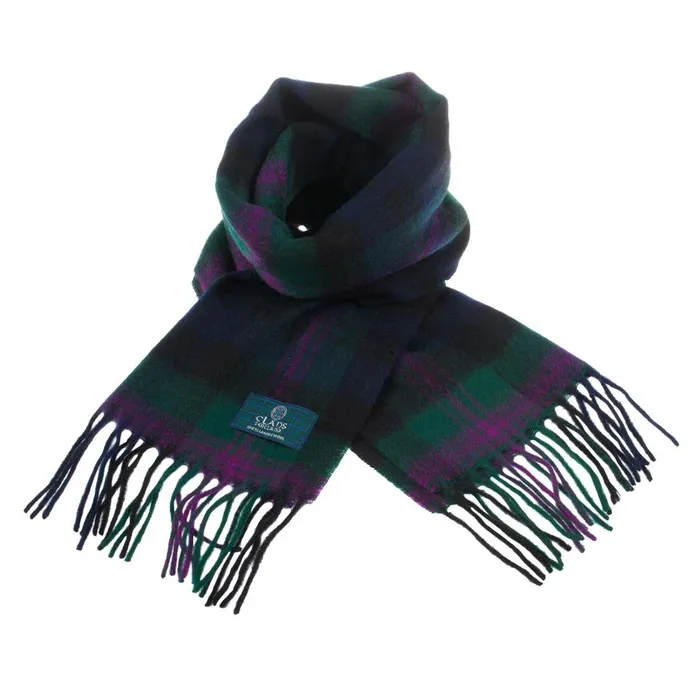 Gold Brothers Earrings Lambswool Scottish Tartan Clan Scarf ABERCROMBIEFLETCHER