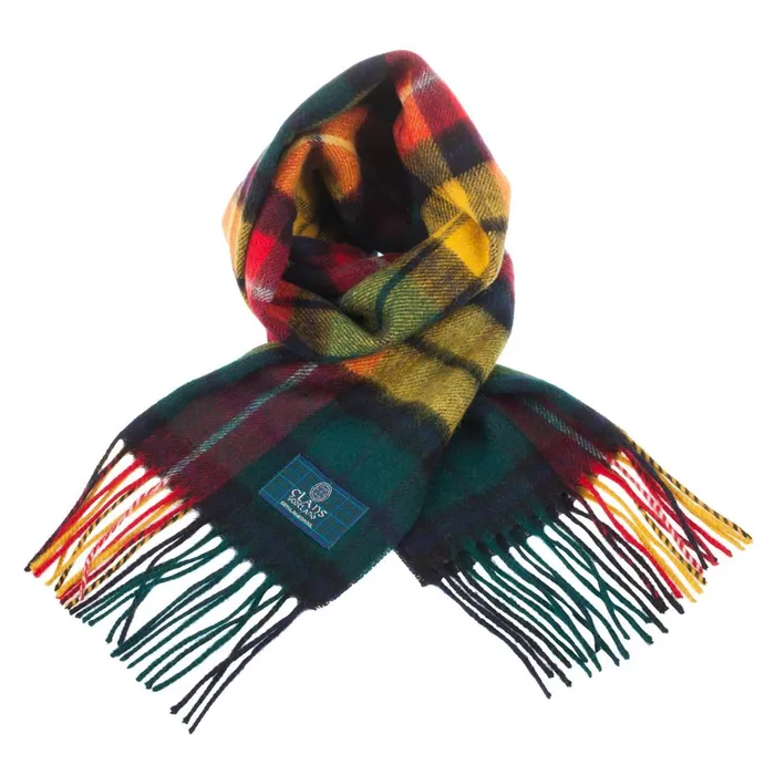 Gold Brothers Earrings Lambswool Scottish Tartan Clan Scarf ABERCROMBIEFLETCHER
