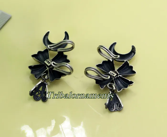 Handcrafted 925 sterling silver Ear cartilage ear plug Ear clips earring fabulous customized bridesmaid womens upper ear jewelry s840 TRIBAL ORNAMENTS Earrings