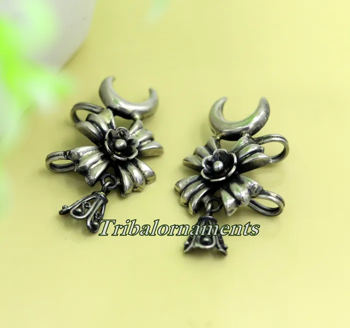 Handcrafted 925 sterling silver Ear cartilage ear plug Ear clips earring fabulous customized bridesmaid womens upper ear jewelry s840 TRIBAL ORNAMENTS Earrings