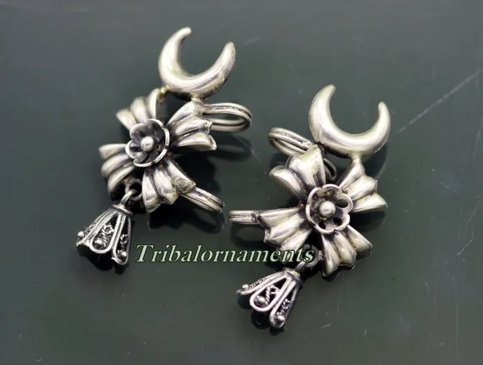 Handcrafted 925 sterling silver Ear cartilage ear plug Ear clips earring fabulous customized bridesmaid womens upper ear jewelry s840 TRIBAL ORNAMENTS Earrings