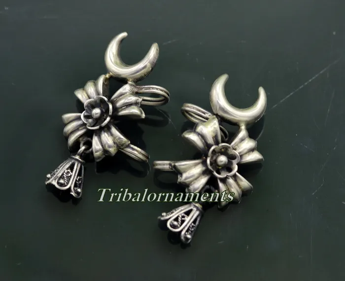 Handcrafted 925 sterling silver Ear cartilage ear plug Ear clips earring fabulous customized bridesmaid womens upper ear jewelry s840 TRIBAL ORNAMENTS Earrings
