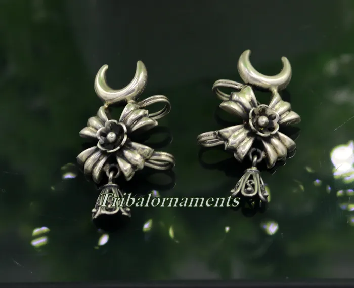 Handcrafted 925 sterling silver Ear cartilage ear plug Ear clips earring fabulous customized bridesmaid womens upper ear jewelry s840 TRIBAL ORNAMENTS Earrings
