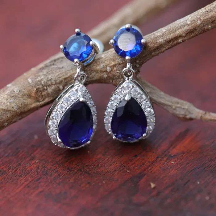 Jewelvers Earrings Zircon Water Drop Earrings