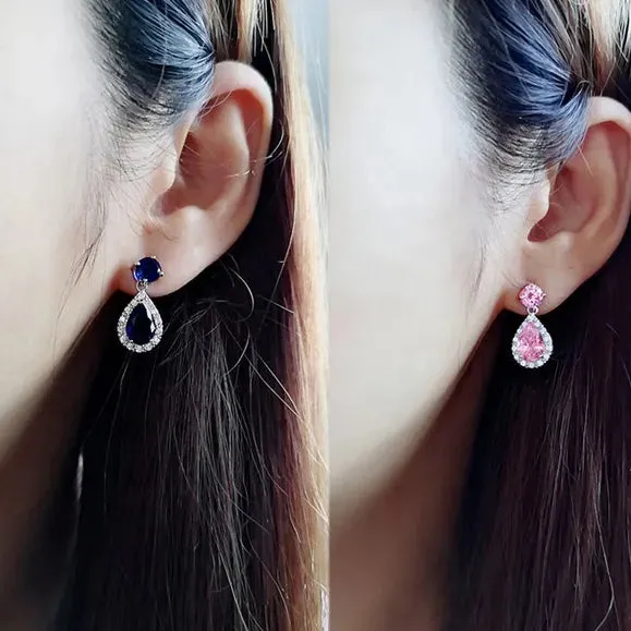 Jewelvers Earrings Zircon Water Drop Earrings