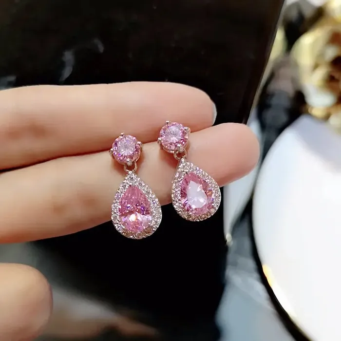 Jewelvers Earrings Zircon Water Drop Earrings
