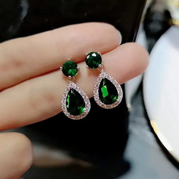 Jewelvers Earrings Zircon Water Drop Earrings