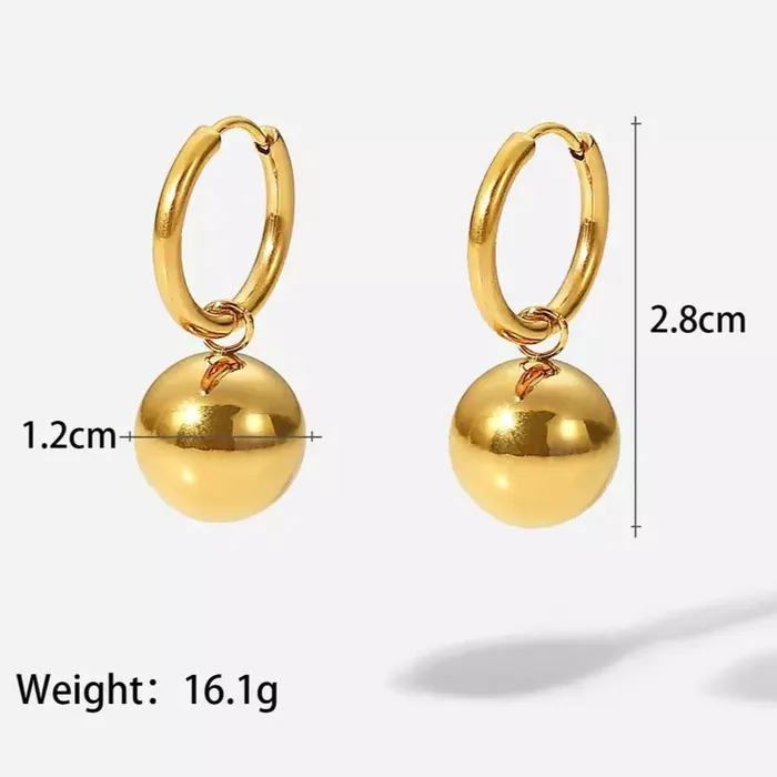 Jewelvers PreStyled Sets 18K GoldFilled Gold Ball Hoops Jewelvers PreStyled Sets 18K GoldFilled Gold Ball Hoops