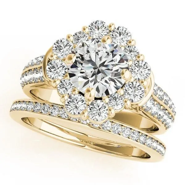 Keilan Round Center Stone Diamond Halo Double Channel Engagement Ring Fire Brilliance Rings Keilan Round Center Stone Diamond Halo Double Channel Engagement Ring Fire Brilliance Rings