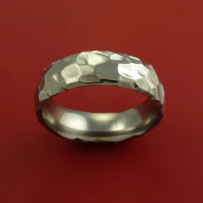Lashbrook Rings Hammered Titanium Ring Custom Made Band Lashbrook Rings Hammered Titanium Ring Custom Made Band