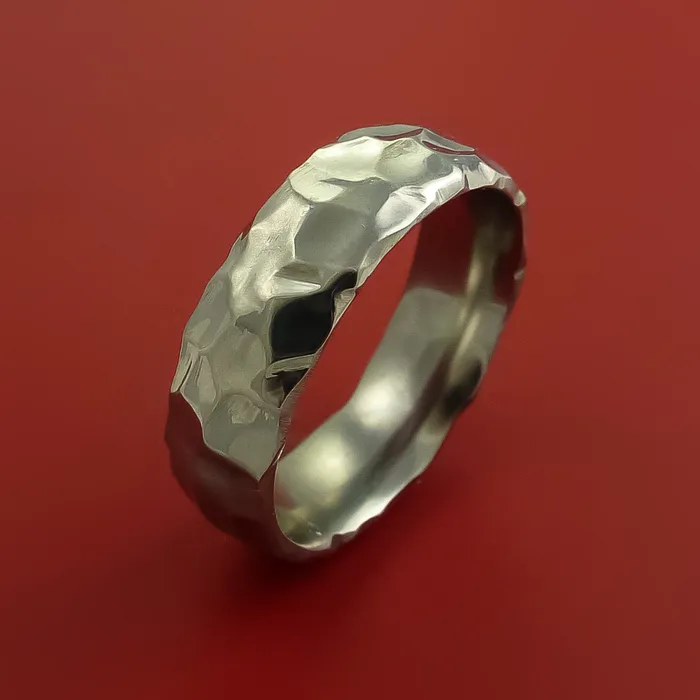 Lashbrook Rings Hammered Titanium Ring Custom Made Band Lashbrook Rings Hammered Titanium Ring Custom Made Band