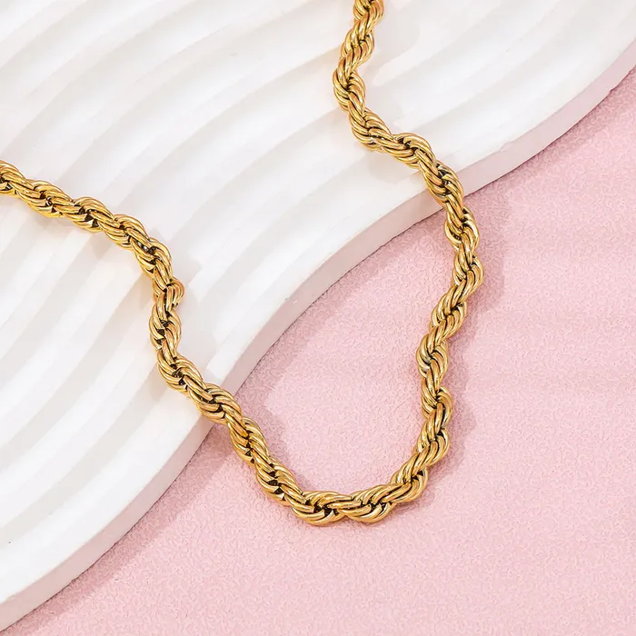 Necklaces 18K GoldFilled Thick Rope Chain Necklace For Women Jewelvers Necklaces 18K GoldFilled Thick Rope Chain Necklace For Women Jewelvers