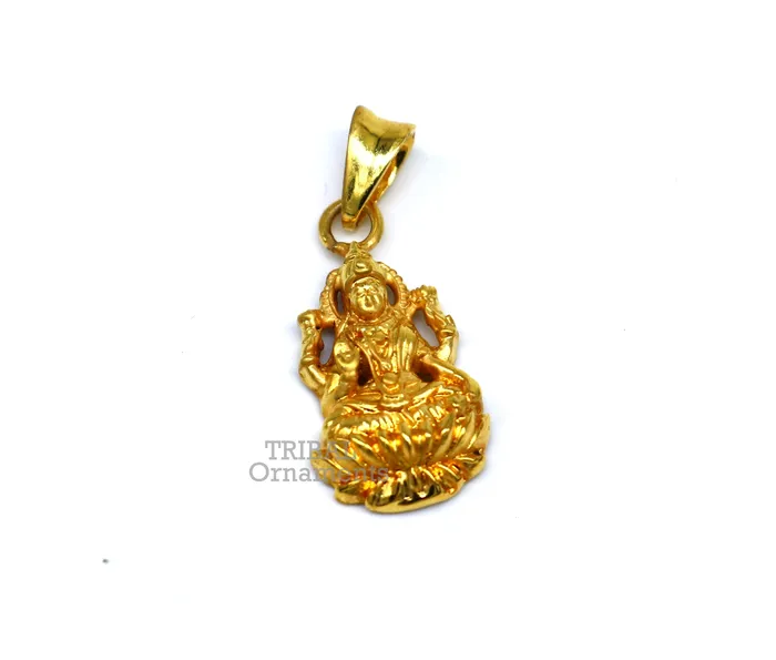 Necklaces 925 sterling silver customized gold polished stylish Goddess Laxmi Pendant amazing design stunning pendant unisex gifting jewelry nsp466 TRIBAL ORNAMENTS