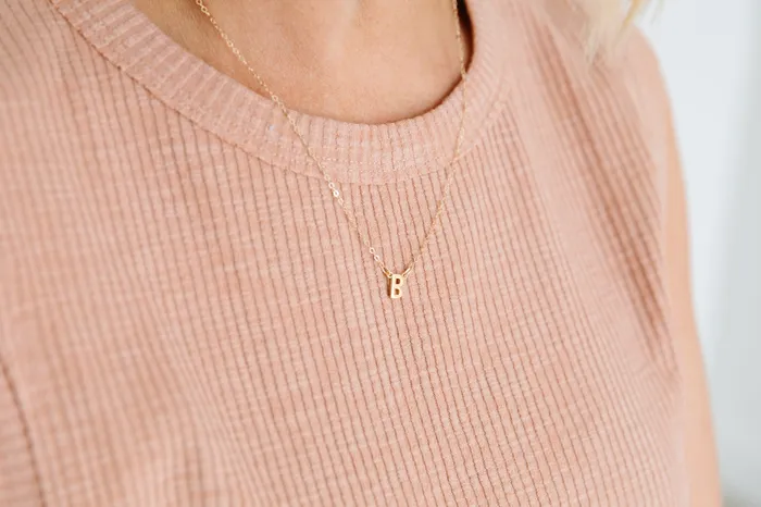 Necklaces Hey June Connected Letter Necklace