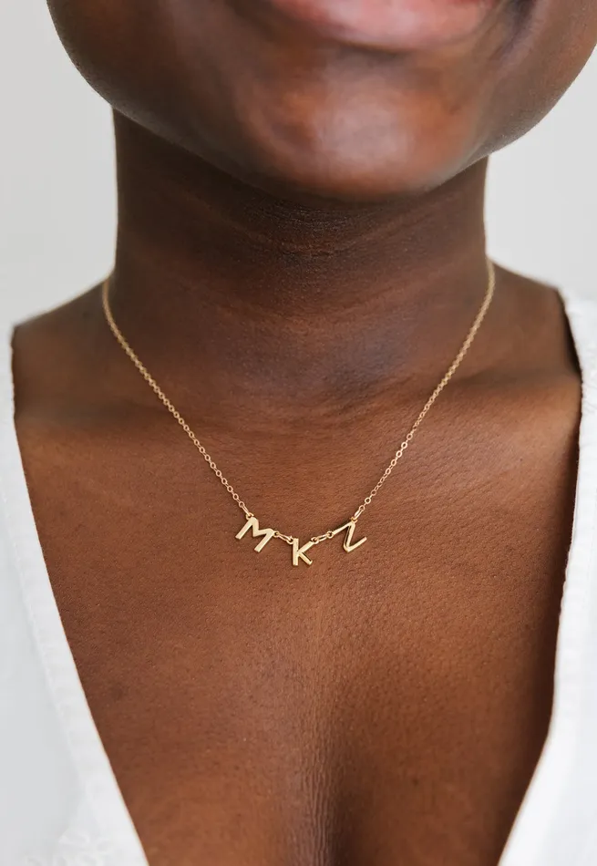 Necklaces Hey June Connected Letter Necklace