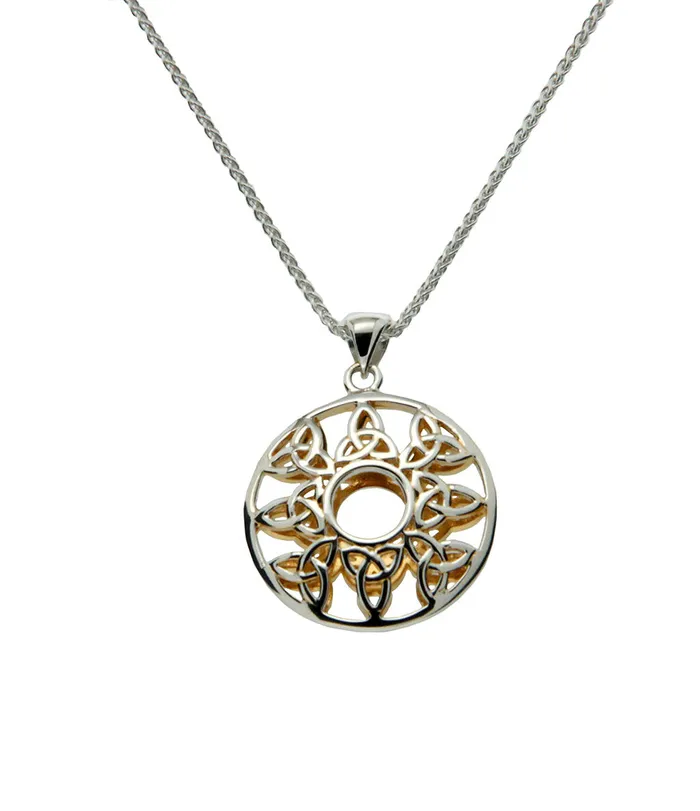 Necklaces Keith Jack Gilded Window to The Soul Trinity Pendant