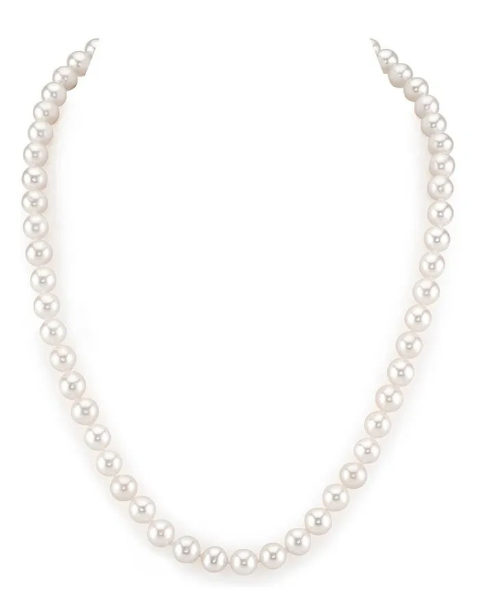Necklaces spt 6570mm White Freshwater Pearl Necklace AAA Quality