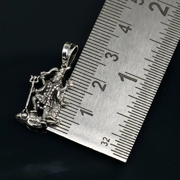 Necklaces TRIBAL ORNAMENTS 925 sterling silver blessing Goddess Kalika maa Kali ma pendant amazing unisex pendant personalized jewelry tribal jewelry ssp571