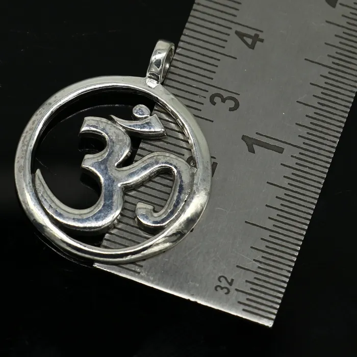 Necklaces TRIBAL ORNAMENTS 925 sterling silver handmade Hindu mantra Aum OM pendant amazing stylish unisex pendant locket personalized jewelry tribal jewelry ssp543