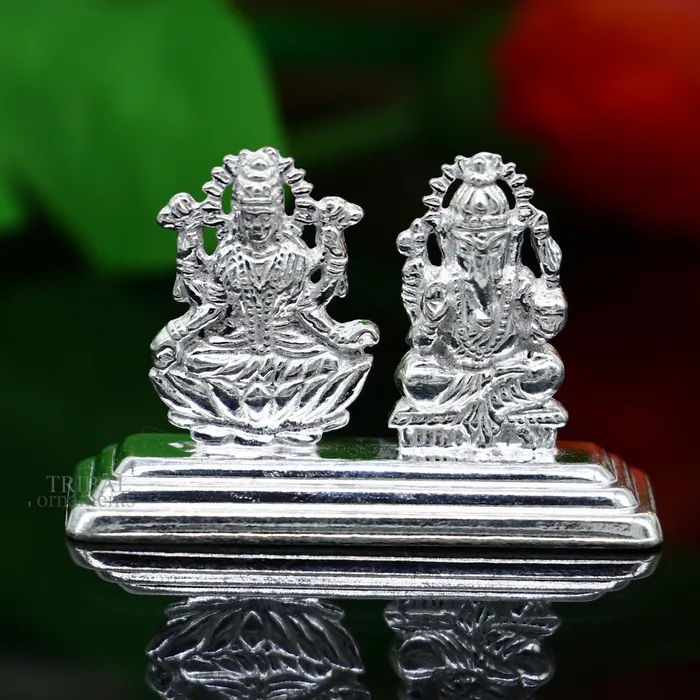 Necklaces TRIBAL ORNAMENTS Solid Sterling silver handmade customized Hindu idols Laxmi and Ganesha statue puja article figurine home dcor Diwali puja gift art456 Necklaces TRIBAL ORNAMENTS Solid Sterling silver handmade customized Hindu idols Laxmi and Ganesha statue puja article figurine home dcor Diwali puja gift art456