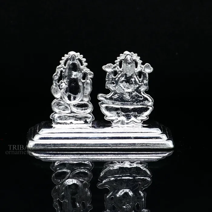 Necklaces TRIBAL ORNAMENTS Solid Sterling silver handmade customized Hindu idols Laxmi and Ganesha statue puja article figurine home dcor Diwali puja gift art456