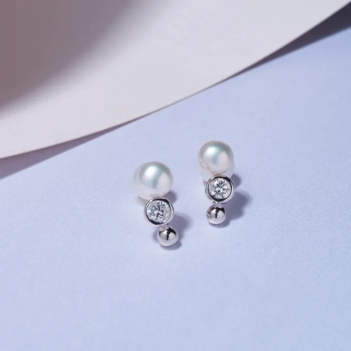 Pearly Lustre Earrings Top Grade Freshwater Pearl Earrings WE00799 BUBBLE
